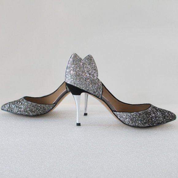 CHARLES & KEITH SILVER GLITTER PUMPS - Picture 6 of 16